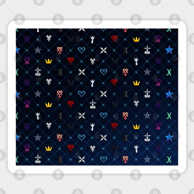 Kingdom Hearts Pattern Ver 2 Sticker by MeMinch